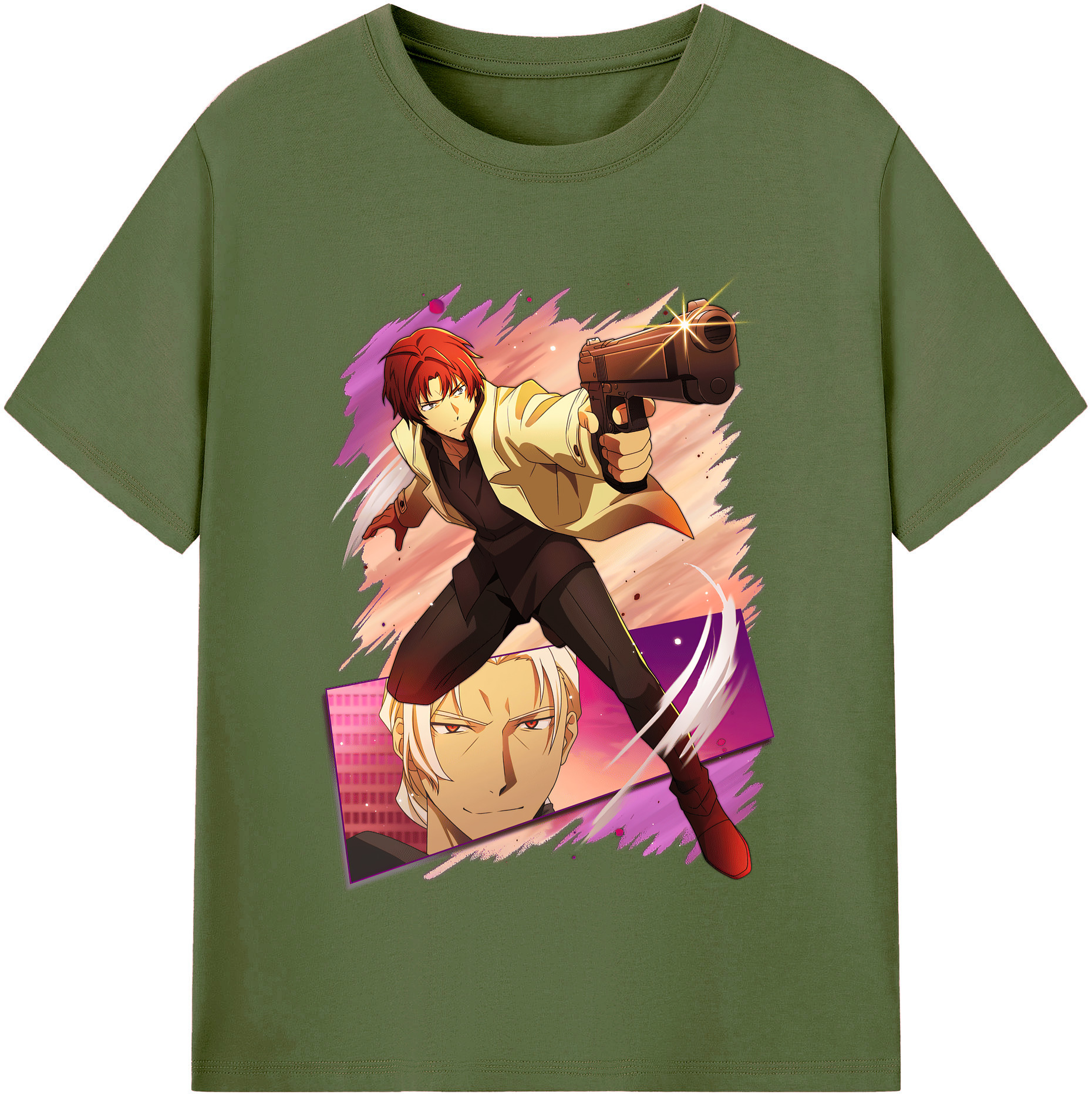 （画像用） 文豪ストレイドッグス Bungo Stray Dogs 綿100％半袖Tシャツ（フロントプリント）